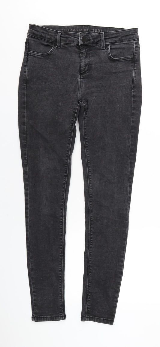 Womens UK Size 12 Oasis Regular Fit Skinny Black Jeans