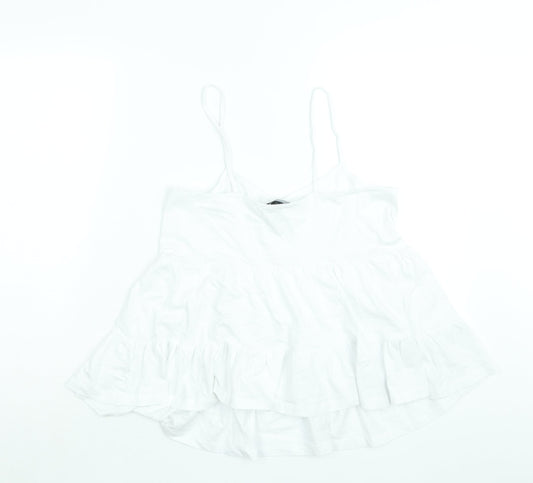 Womens UK Size 10 New Look White Camisole Blouse
