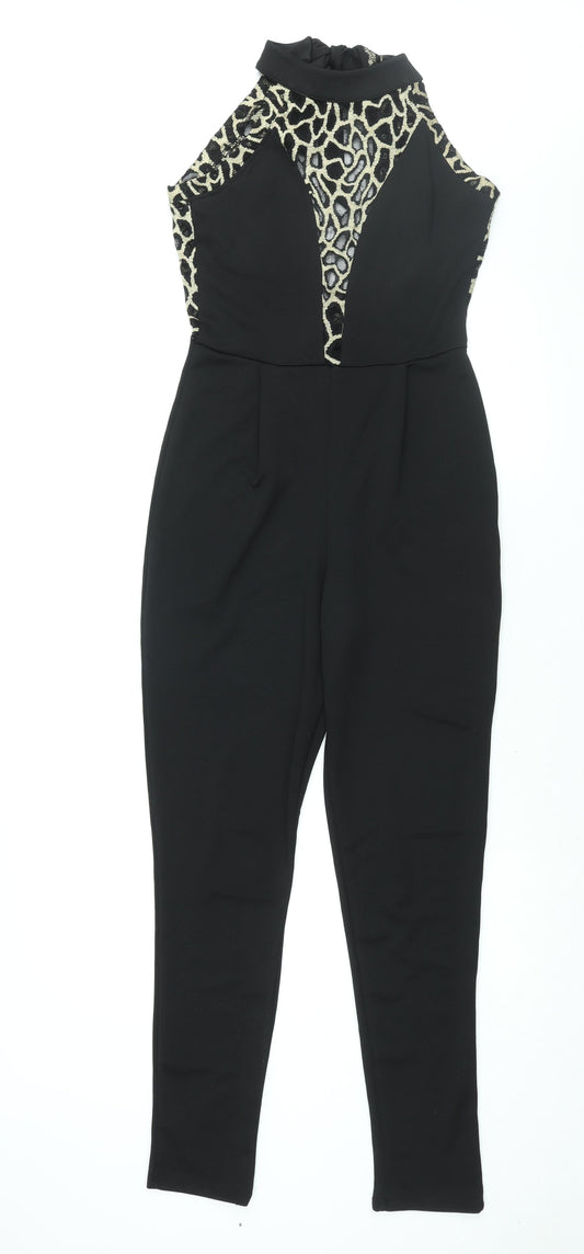 Womens UK Size 10 Lipsy One-Piece Black Jumpsuit