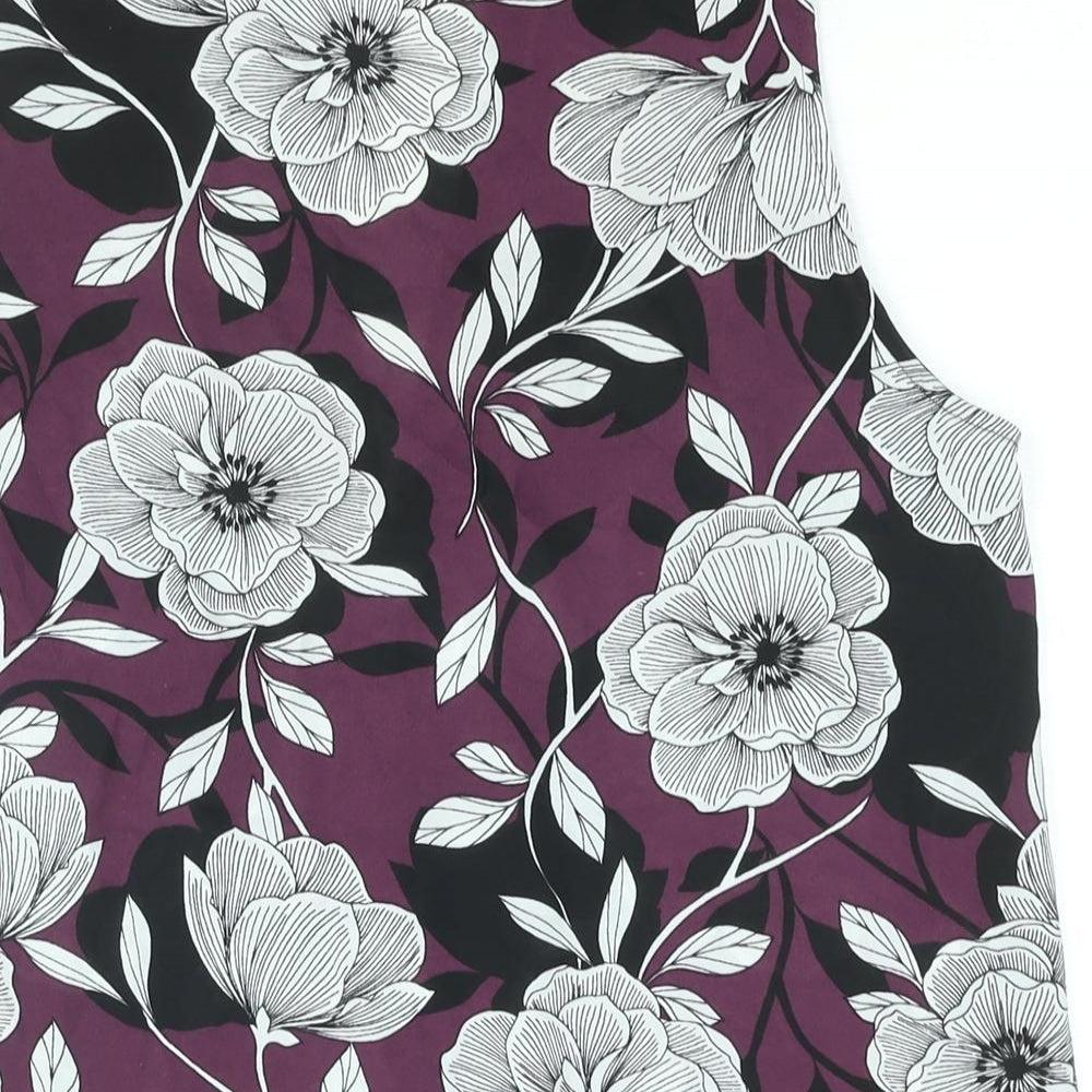 Womens UK Size 10 Debenhams Purple Camisole Blouse