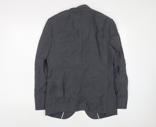 Autograph Mens Grey Wool Jacket Suit Jacket Size 38 Regular