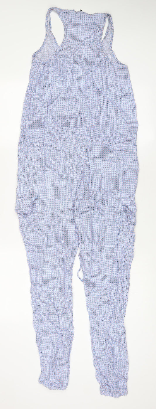 Gap Womens Beige Geometric Viscose Jumpsuit One-Piece Size XS L28 in Button