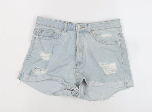 Womens UK Size 8 H&M Regular Fit Cut-Off Shorts