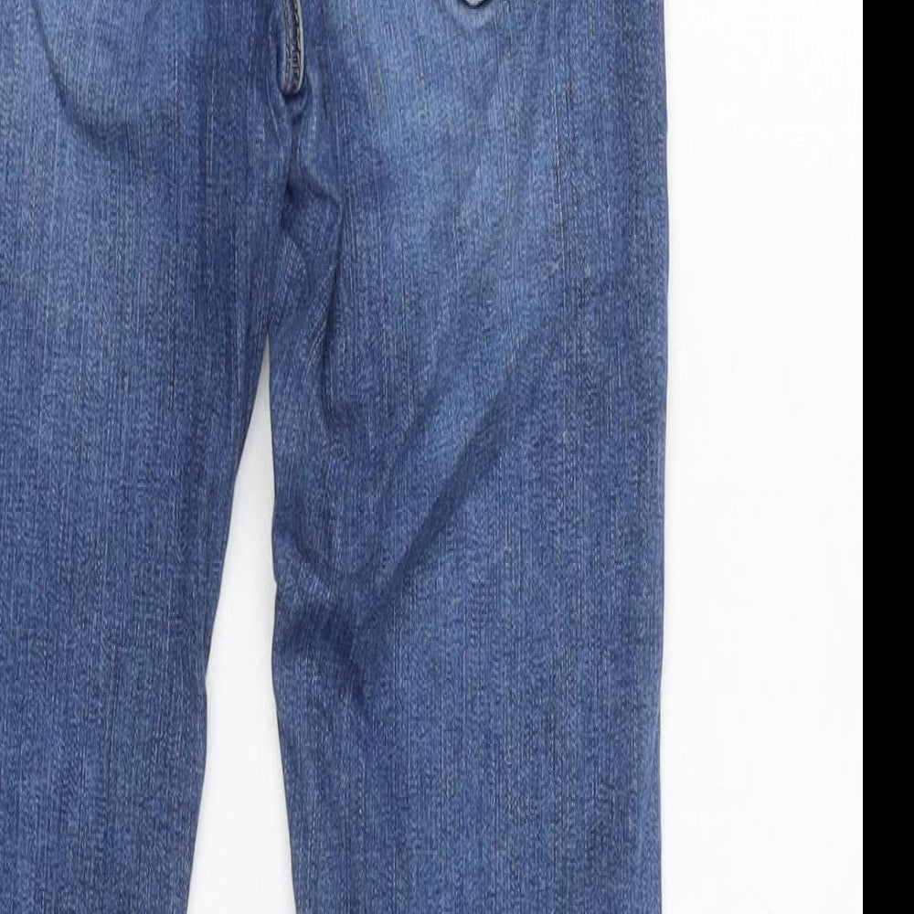 Zara Womens Blue Cotton Blend Skinny Jeans Size 24 in L26.5 in Regular Zip