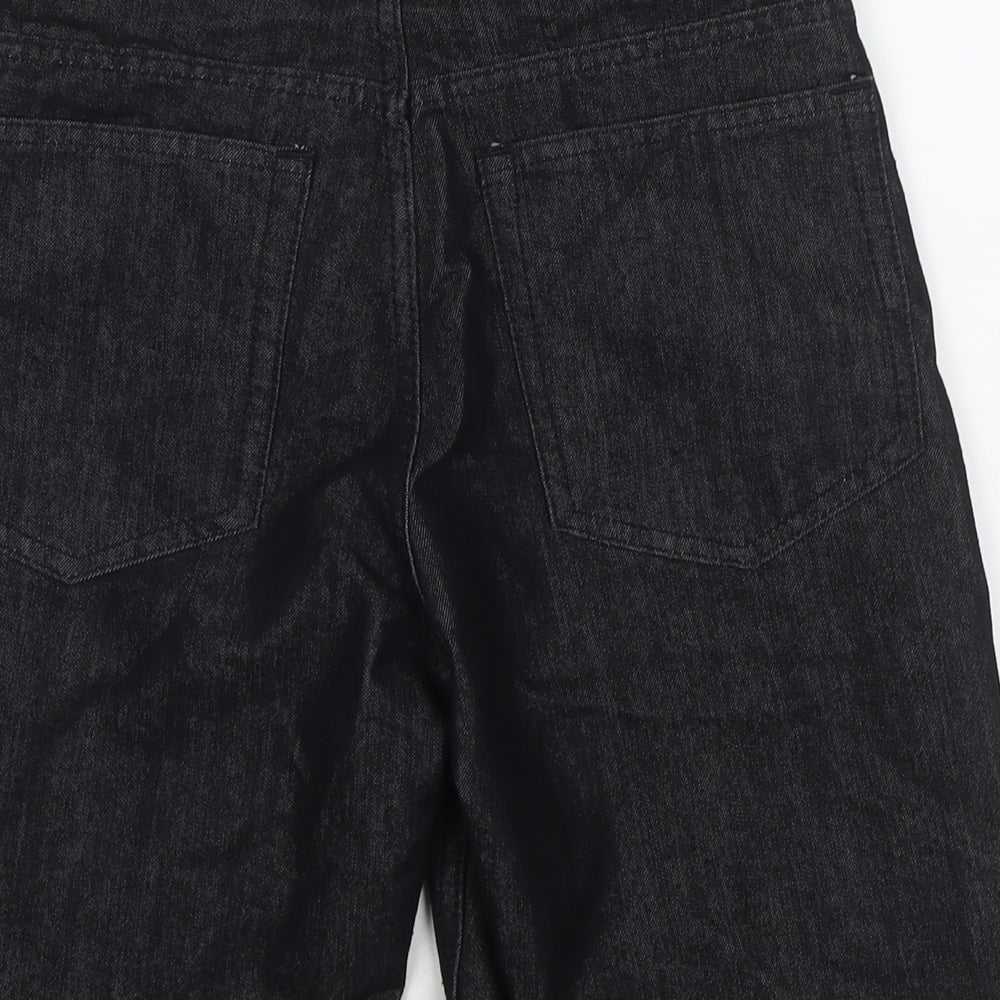 Denim & Co. Mens Black Cotton Bermuda Shorts Size 28 in L9 in Regular Zip