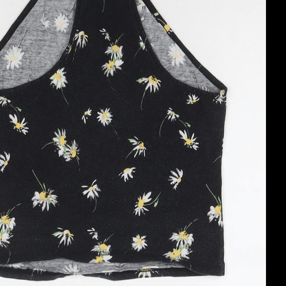 Womens UK Size 12 New Look Black Basic Tank