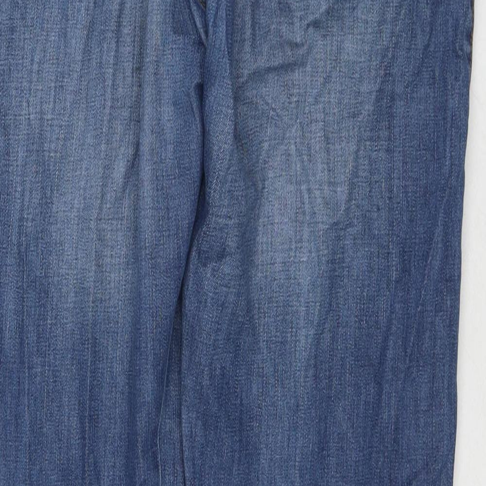 Autograph Womens Blue Cotton Straight Jeans Size 34 in L31 in Regular Zip
