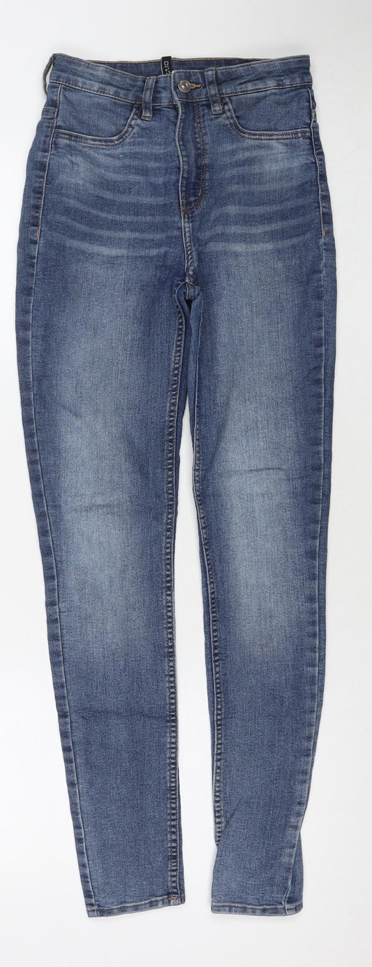 Womens UK Size 6 Divided by H&M Regular Fit Skinny Blue Jeans