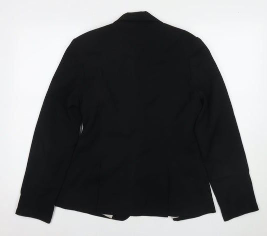 BAY Womens Black Jacket Blazer Size 10 Button