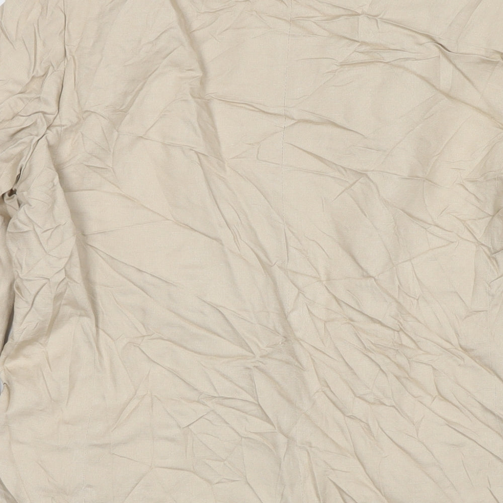 H&M Womens Beige Jacket Blazer Size 8 Zip