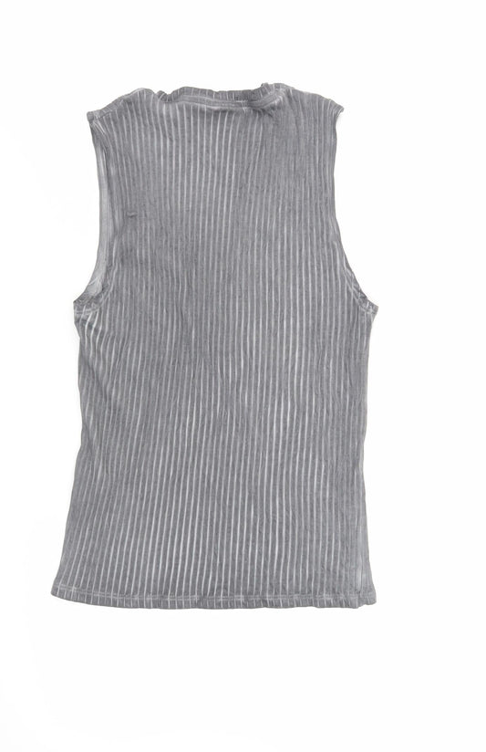 Womens UK Size M ASOS Grey Basic Tank