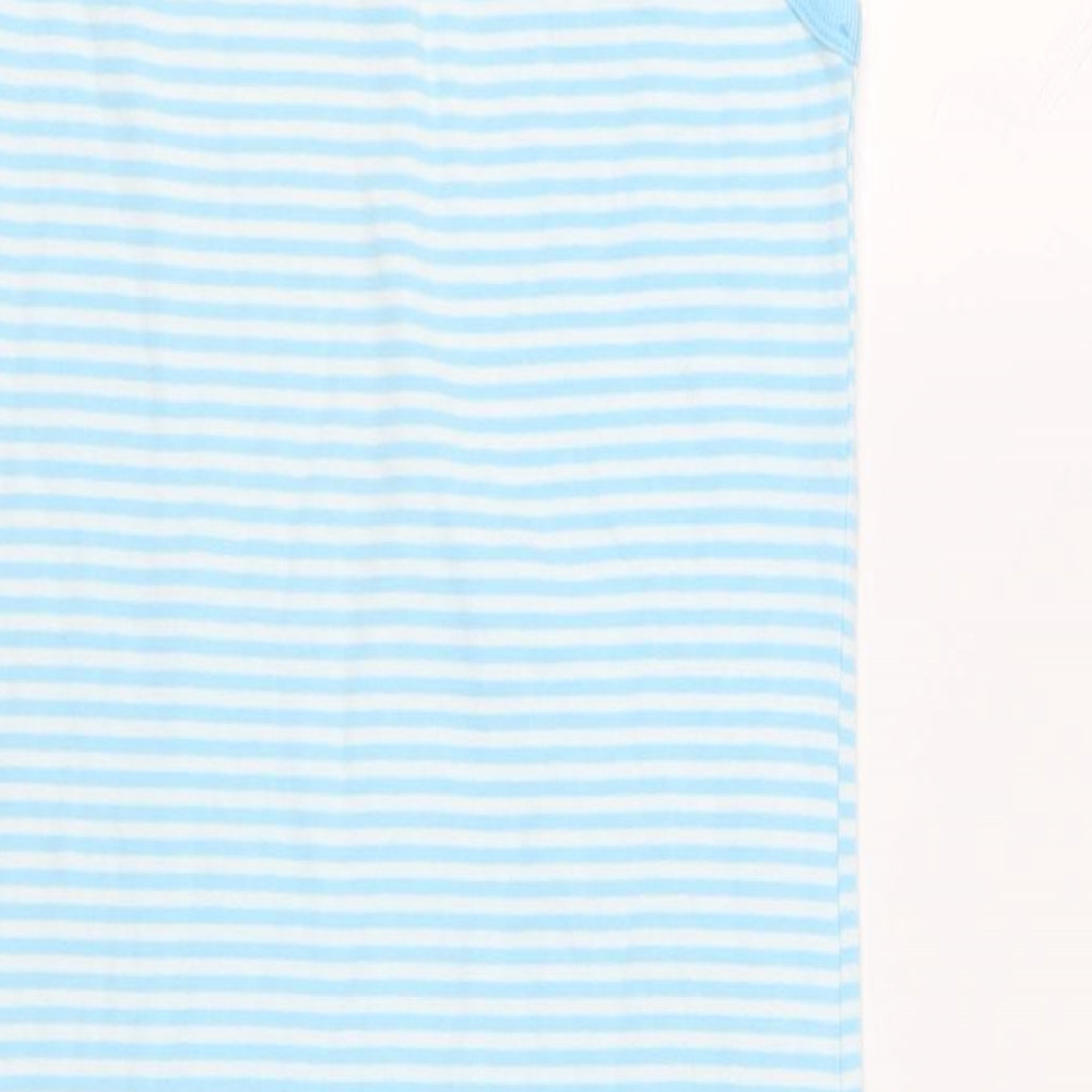 Joie De Vivre Womens Blue Striped Cotton Tank Dress Size 10 Scoop Neck Pullover