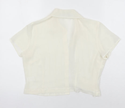 Womens UK Size 12 Wallis Ivory Basic Blouse