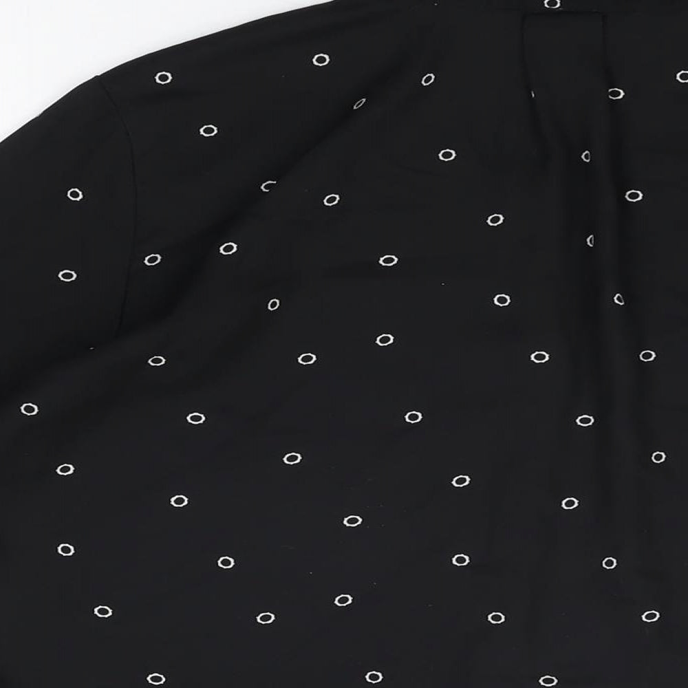 Womens UK Size 6 H&M Black Basic Button-Up