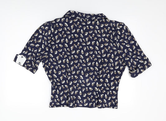 Womens UK Size 18 Berkertex Blue Basic Button-Up