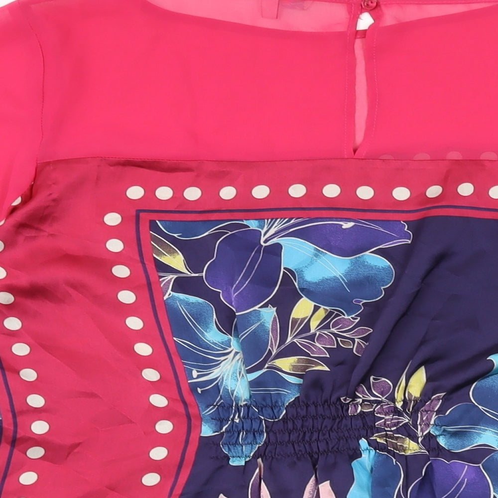Womens UK Size 18 Amaryllis Pink Basic Blouse