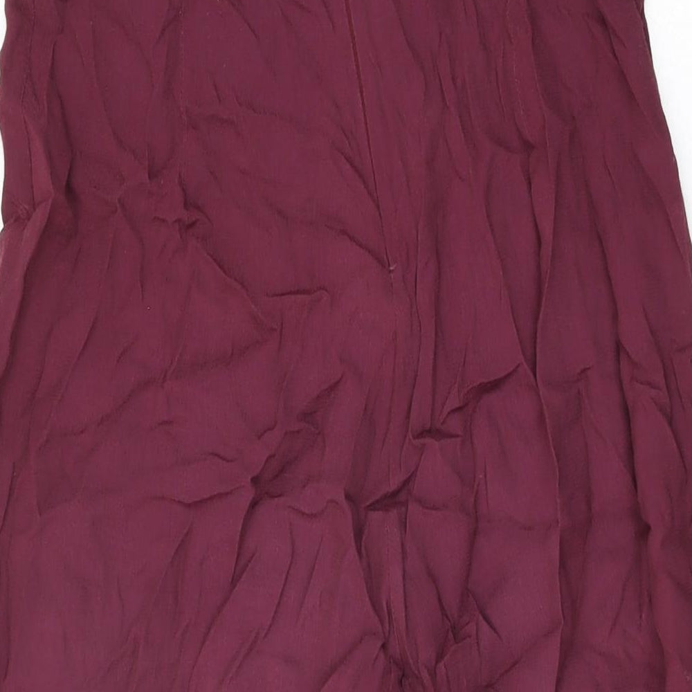 Womens UK Size 10 Glamorous Regular Fit Purple Trousers