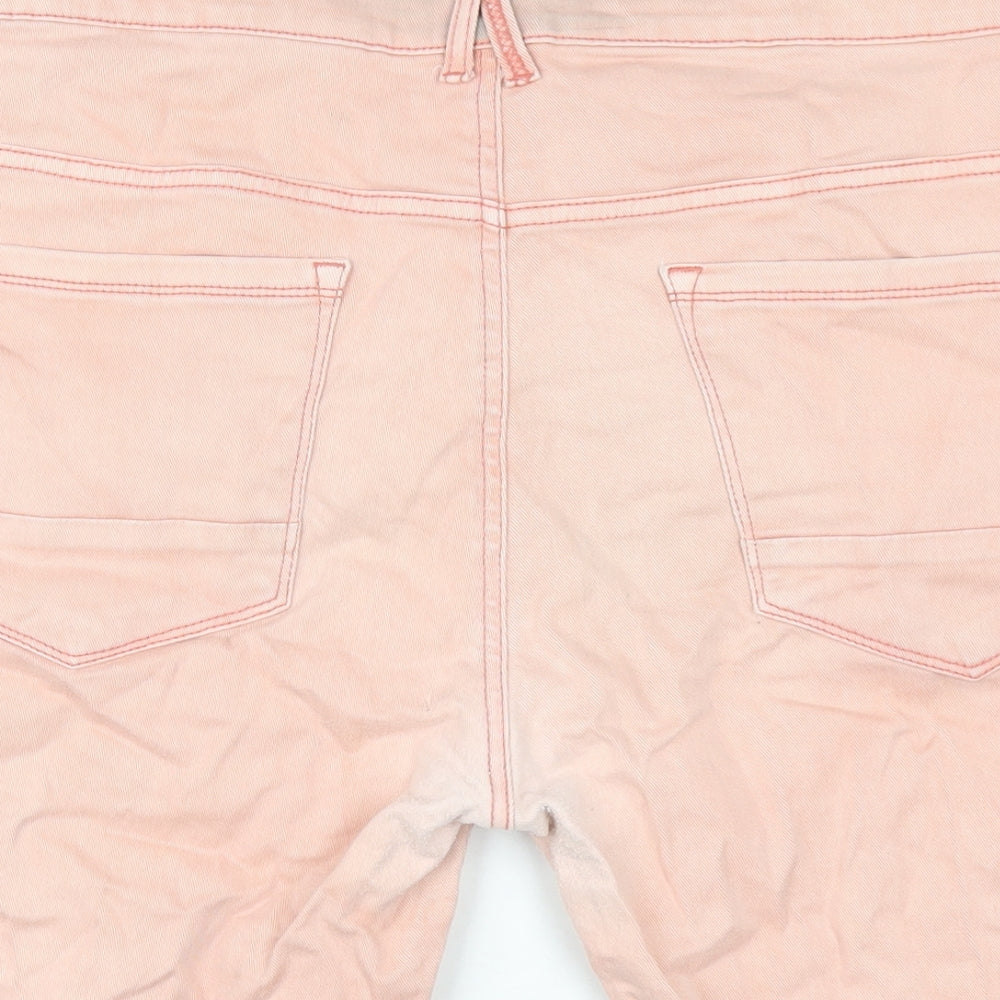 Denim & Co. Mens Pink Cotton Bermuda Shorts Size 38 in L11 in Regular Button