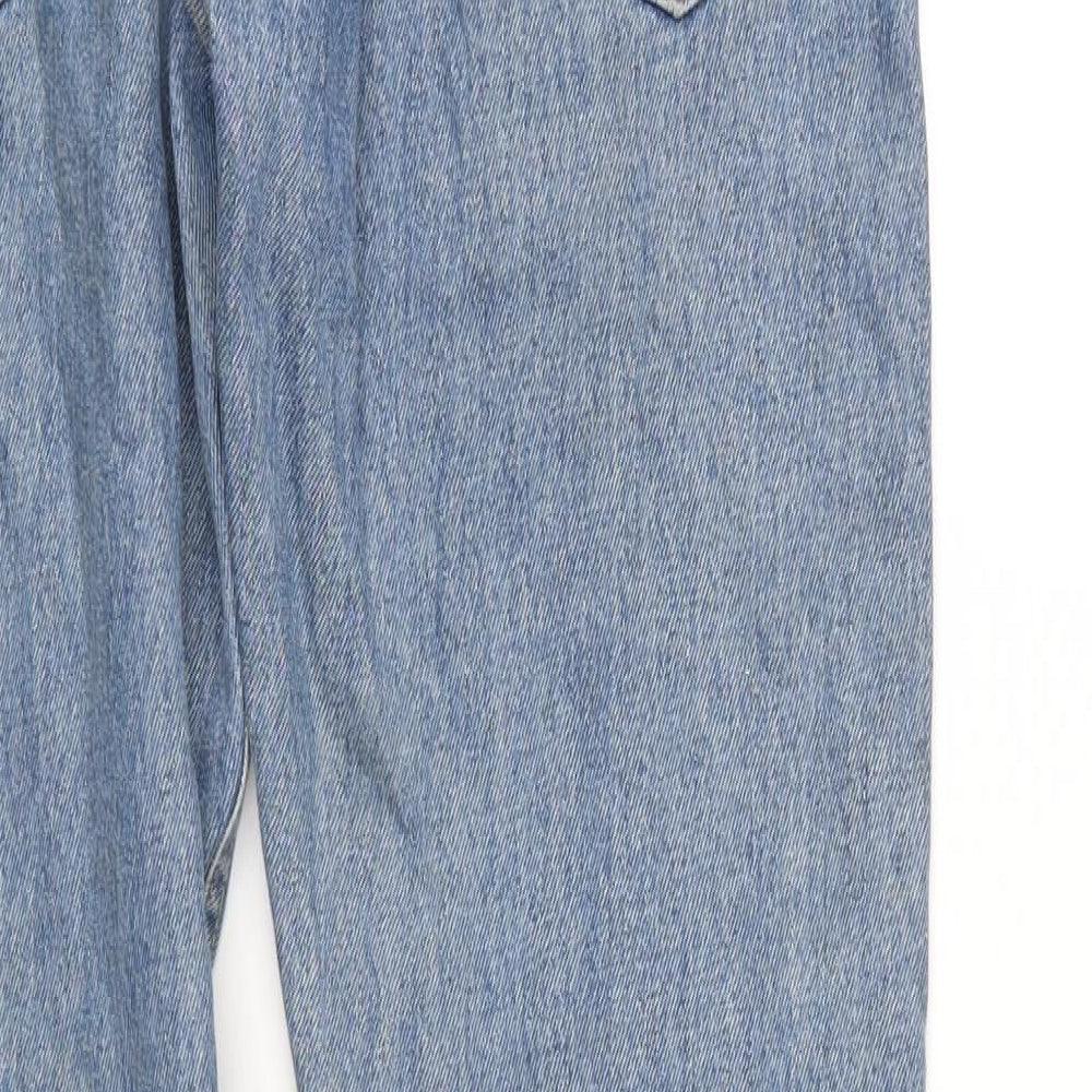 Weekday Mens Blue Cotton Straight Jeans Size 30 in L32 in Regular Button