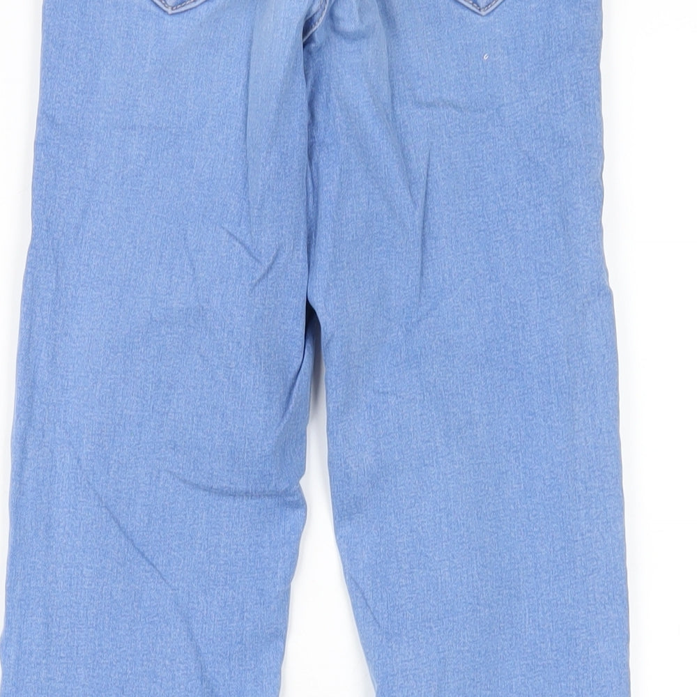 Topshop Womens Blue Cotton Skinny Jeans Size 25 in L32 in Regular Zip