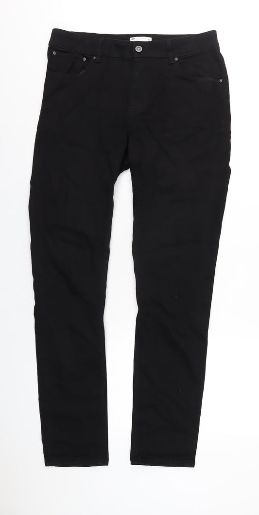 Mens UK Size 32 in ASOS Regular Fit Skinny Black Jeans