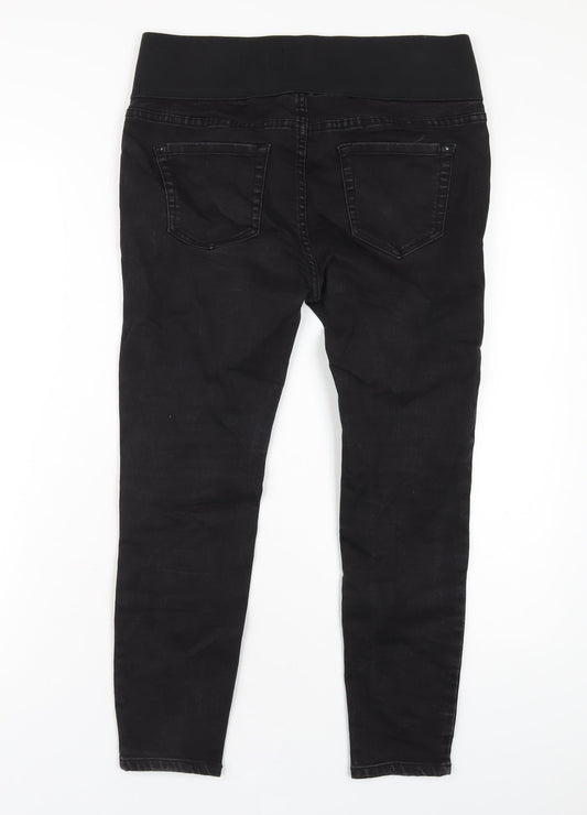 New Look Womens Black Cotton Jegging Jeans Size 10 L24 in Regular