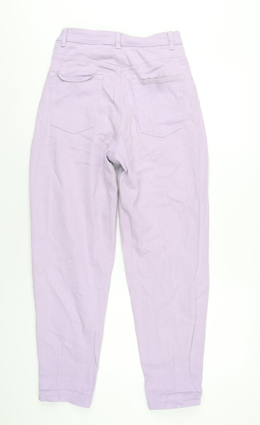 Womens UK Size 10 H&M Regular Fit Mom Purple Jeans
