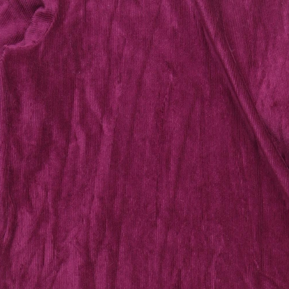 Cotton Traders Womens Purple Polyester A-Line Size 18 Round Neck Pullover