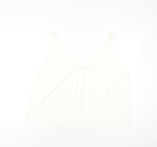 Womens UK Size 20 Marks and Spencer Ivory Basic Tank