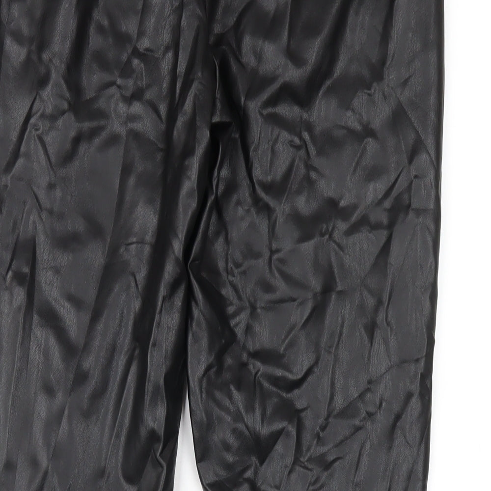Womens UK Size 10 Marks and Spencer Regular Fit Carrot Black Trousers