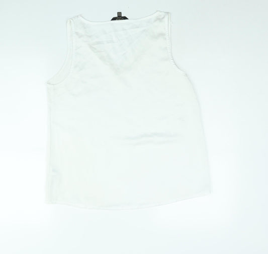 Womens UK Size 14 Lipsy White Basic Blouse