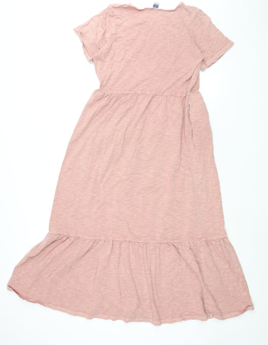 Old Navy Womens Pink Cotton Shift Size M Round Neck Pullover