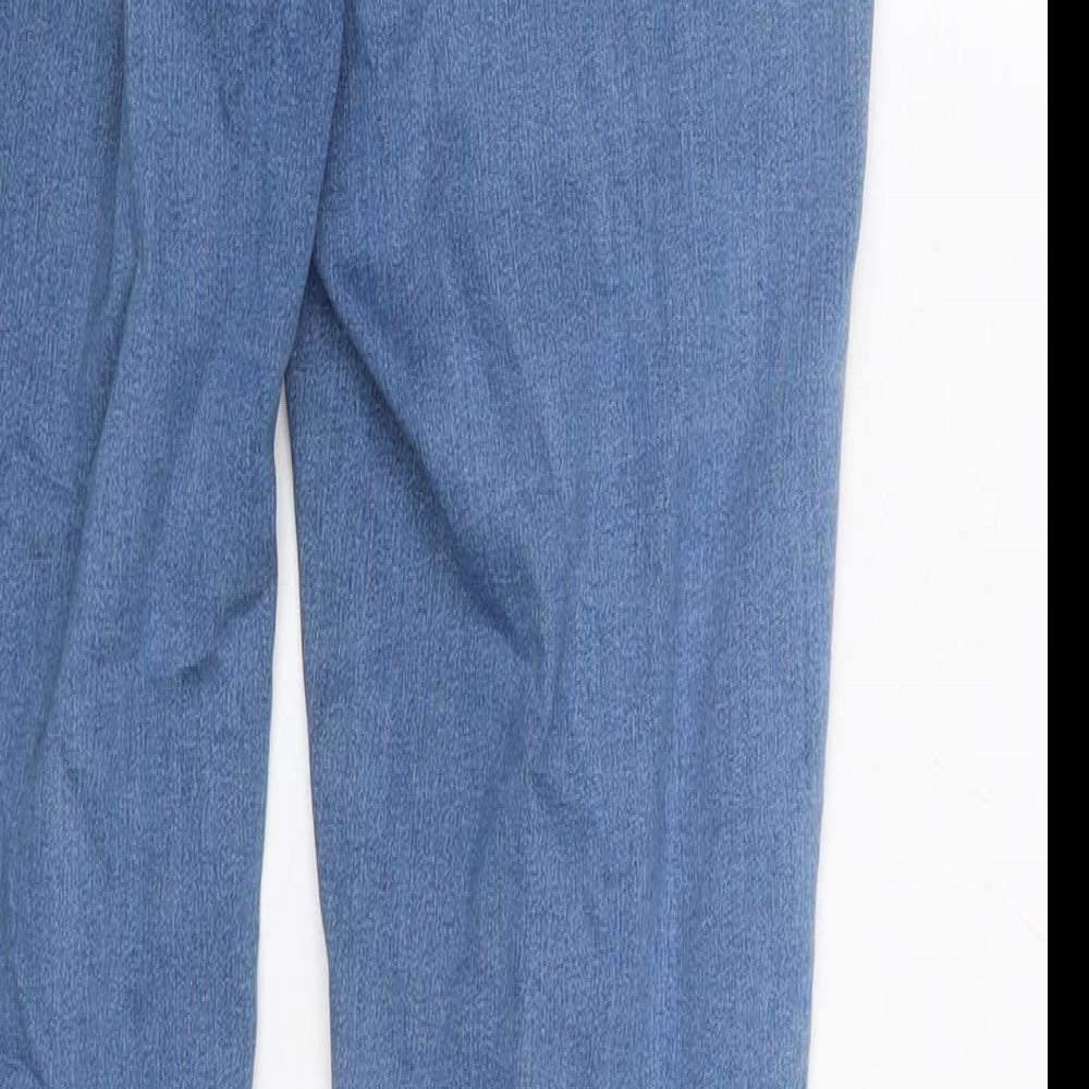 George Womens Blue Cotton Blend Flared Jeans Size 16 L29 in Regular