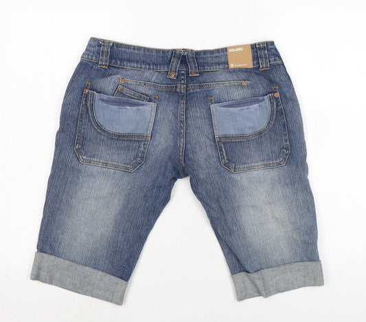 Republic Mens Black Cotton Bermuda Shorts Size 30 in L14 in Regular Zip