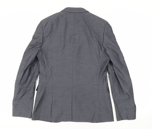 Mens UK Size 38 Topman Regular Grey Suit Jacket