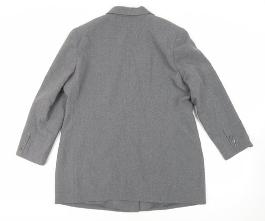 Classics Womens Grey Jacket Blazer Size 18 Button