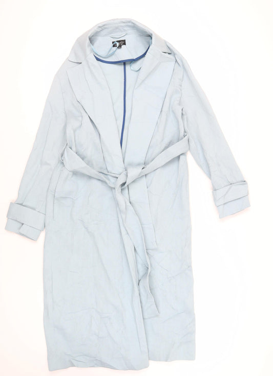 Womens UK Size 8 Topshop Blue Overcoat