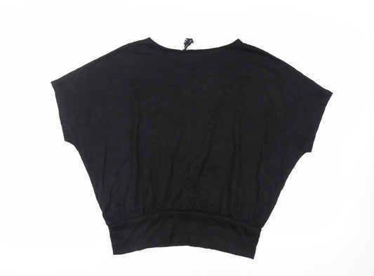 Womens UK Size M New Look Black Basic Blouse