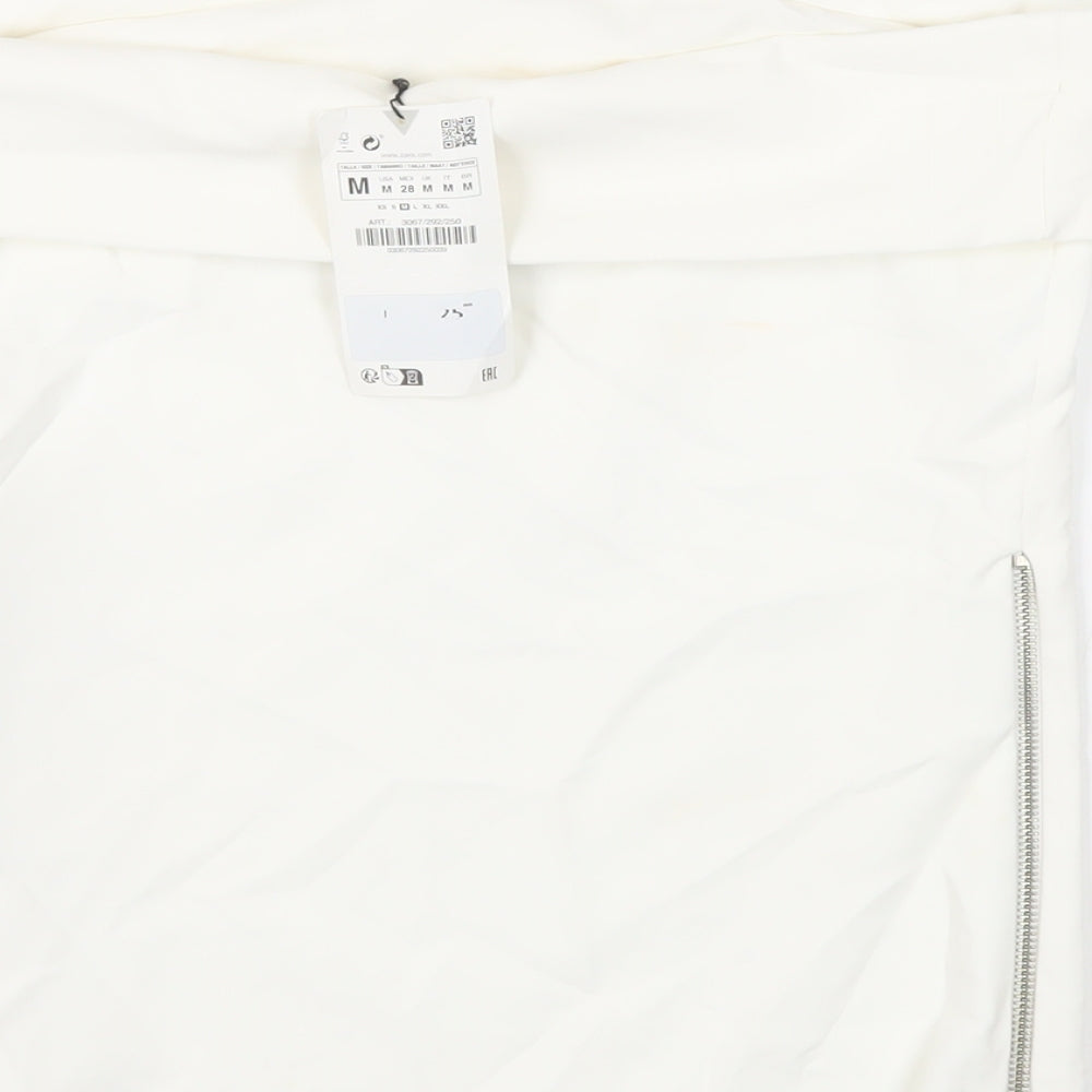 Womens UK Size M Zara White Basic Blouse