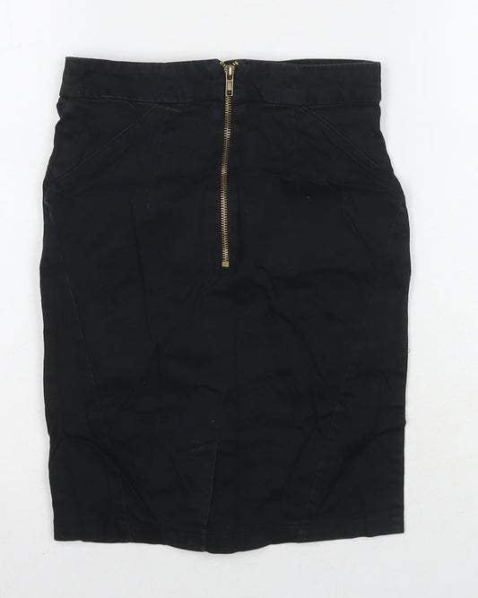Womens UK Size 6 Topshop Mini Canvas Skirt