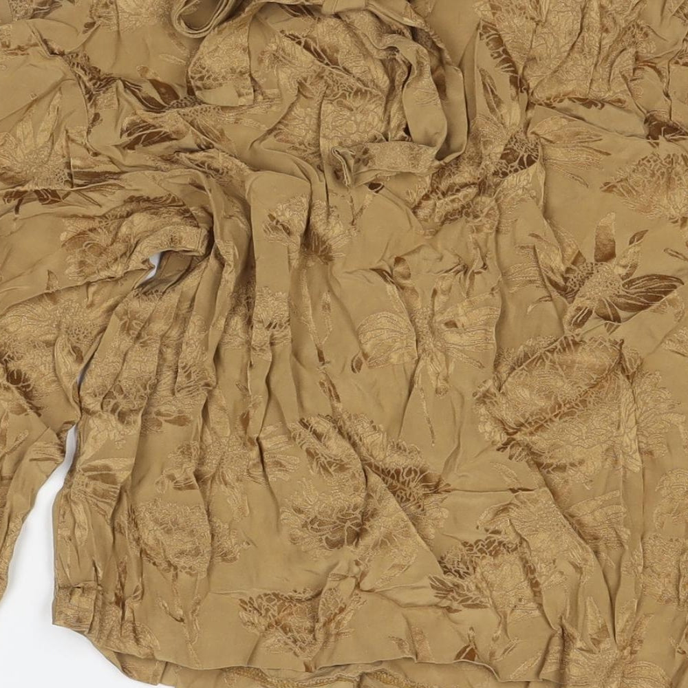 Womens UK Size L RESERVED Brown Basic Blouse