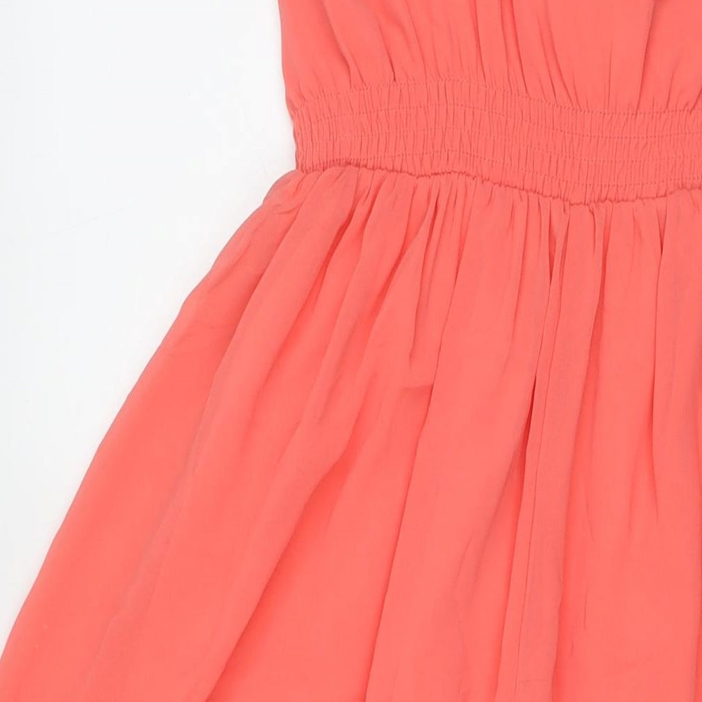 Little Mistress Womens Pink Polyester Ball Gown Size 12 Off the Shoulder Pullover - Embellishment Detail