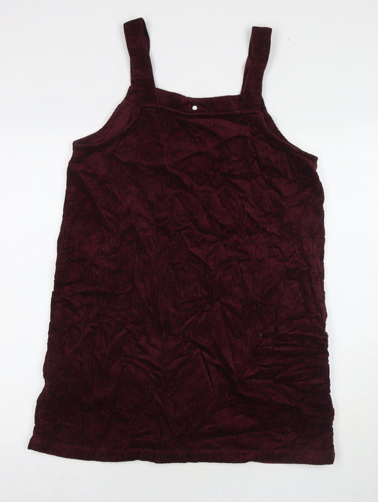 New Look Womens Red Cotton A-Line Size 12 Round Neck Pullover