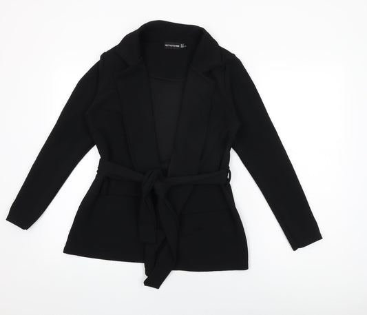 Womens UK Size 10 PRETTYLITTLETHING Black Jacket