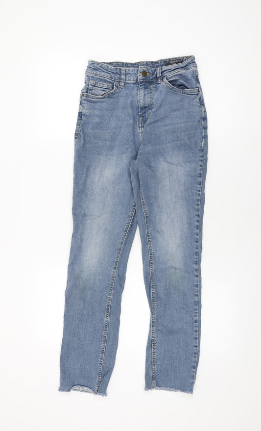 Tu Womens Blue Cotton Skinny Jeans Size 10 L27 in Regular Zip