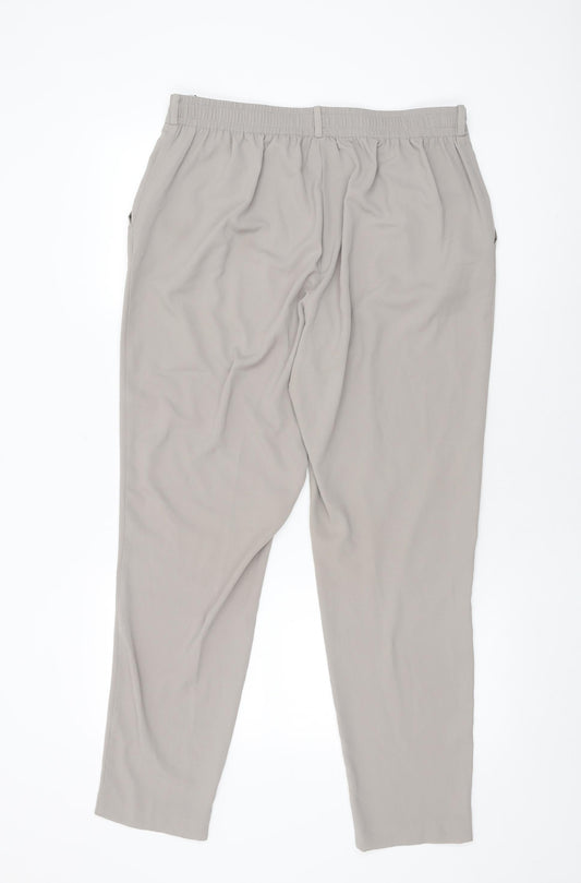 Womens UK Size 14 M&Co Regular Fit Beige Trousers