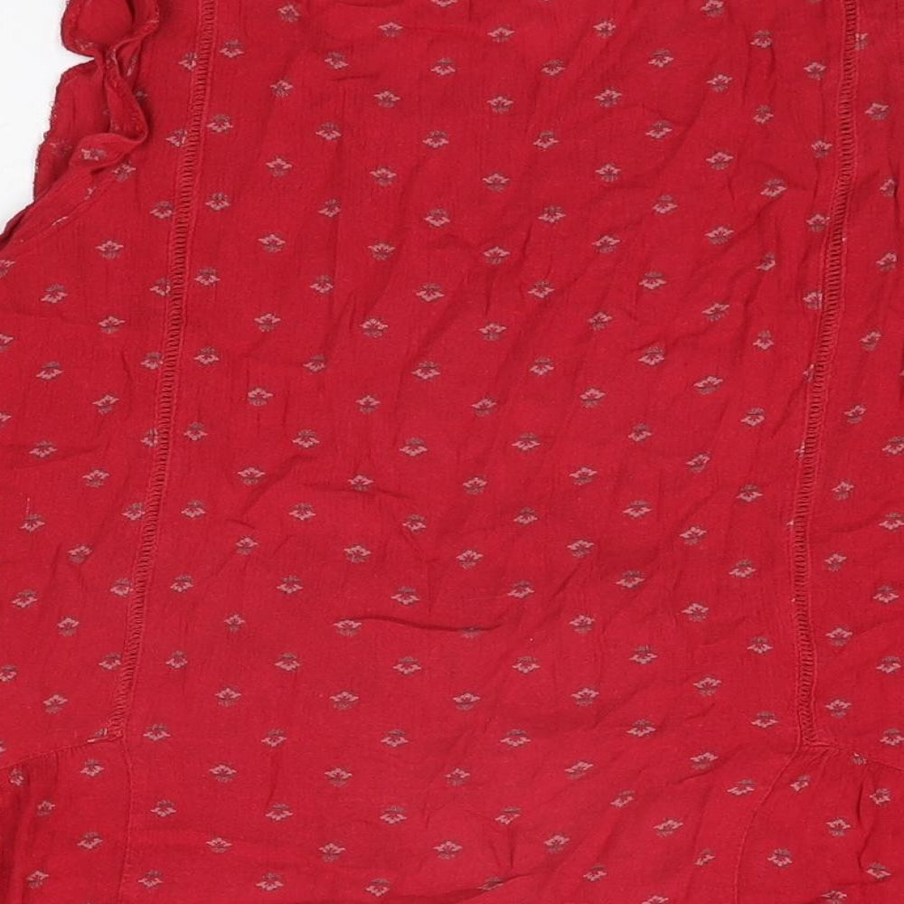 Womens UK Size 6 NEXT Red Basic T-Shirt