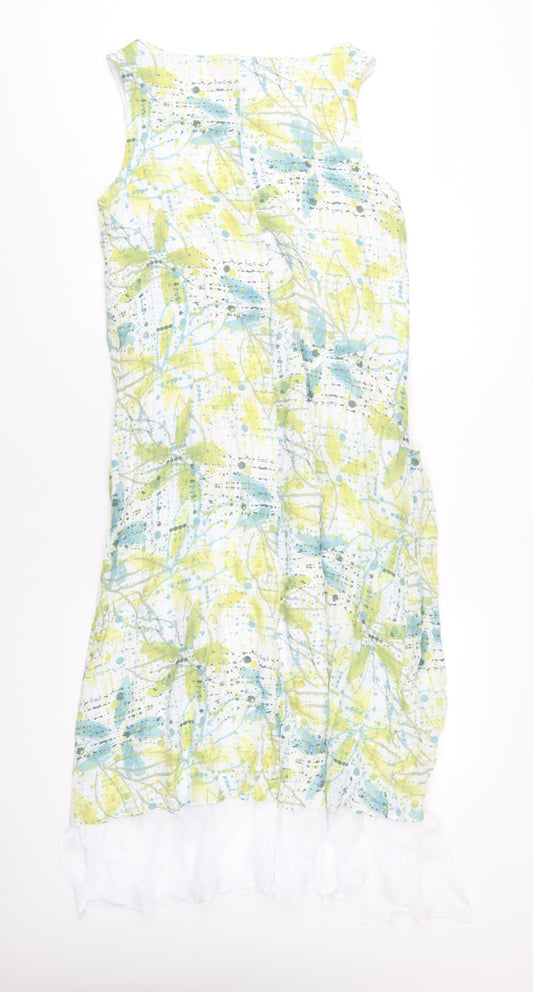 Klass Womens Multicoloured Geometric Viscose A-Line Size 12 Round Neck Pullover