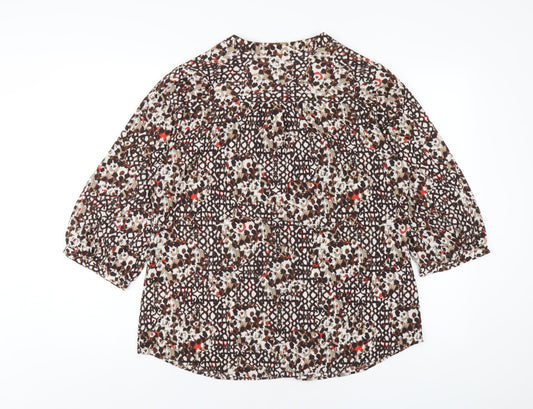 Womens UK Size 14 Classic Multicoloured Basic Blouse