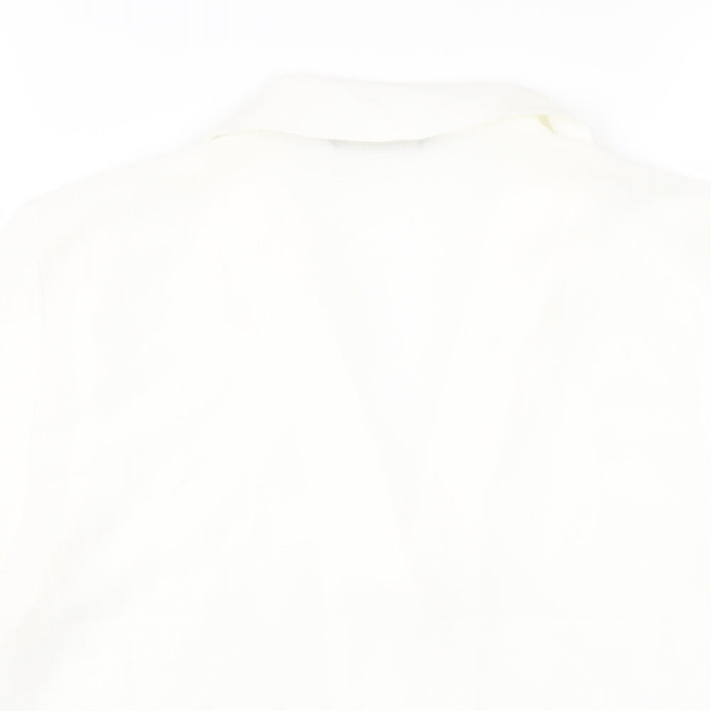 Womens UK Size 8 Only White Basic Button-Up